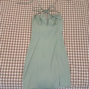 Princess Polly Sage Backless Dress